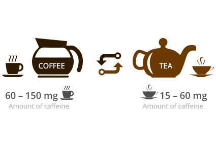 茶的咖啡因含量比咖啡高多少?